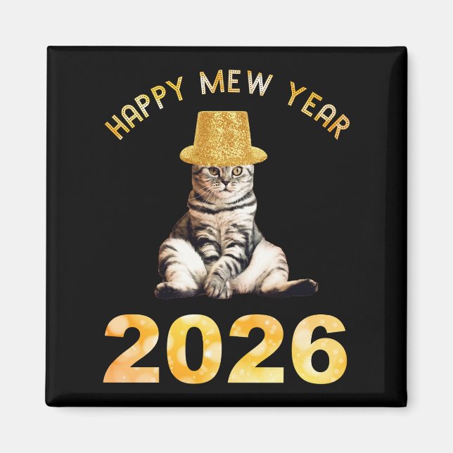 Íman Feliz Ano Novo Mew 2026 (Frente)