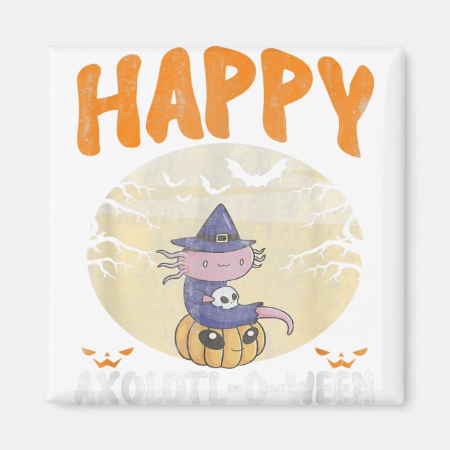 Íman Feliz Axolotl-O-Ween Halloween Axolotl Halloween (Frente)