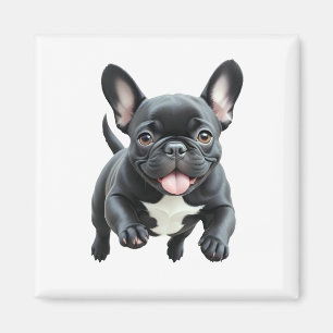 Íman Feliz Cachorro Francês Brincadeira Brincadeira