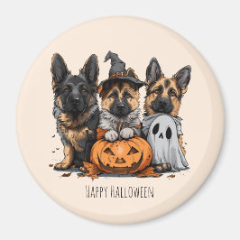 Íman Feliz Cachorros German shepherd de Halloween