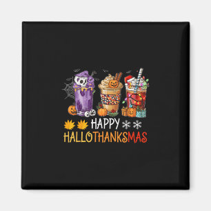 Íman Feliz Café Hallothanksmas Halloween Dia de Ação de