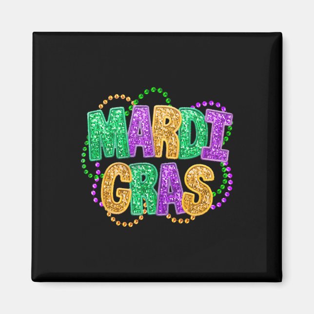 Íman Feliz Carnaval da Terça-Feira Gorda Mardi Gras (Frente)