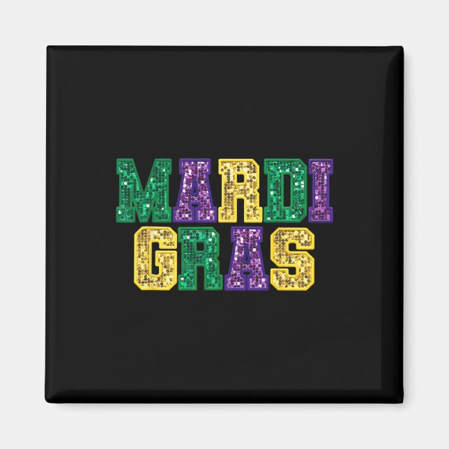 Íman Feliz Carnaval de Mardi Gras Terça-Feira Gorda Fle (Frente)