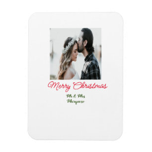 Íman Feliz casal de Natal - adicione nome feliz holida