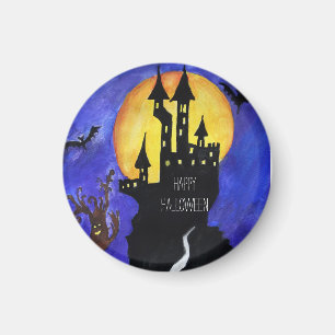 Íman Feliz Castelo De Halloween Pequeno, 3,2 Cm De Magn
