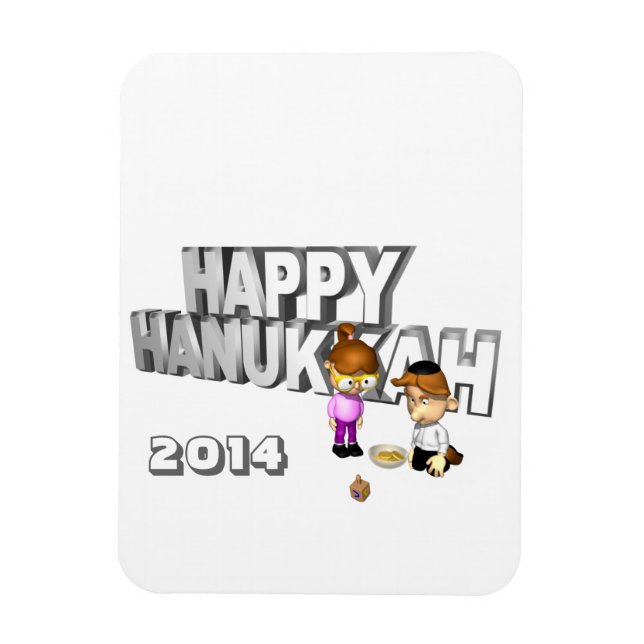 Íman Feliz Celebração de Chanucá - (Vertical)