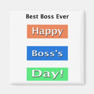 Íman Feliz Chefe do Dia do Melhor Chefe Nunca