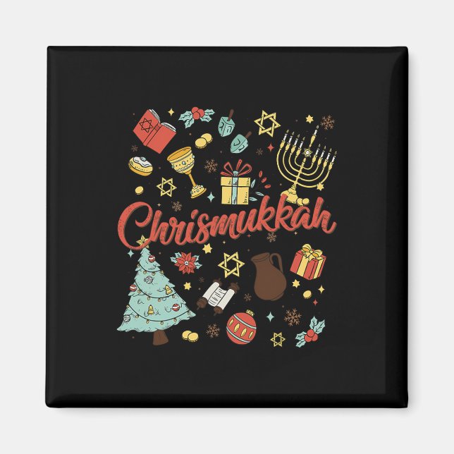 Íman Feliz Chrismukkah Feliz Natal Hanukkah 1 (Frente)