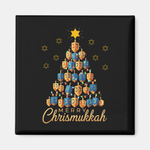Íman Feliz Chrismukkah Happy Chanukkah Dreidel Christma