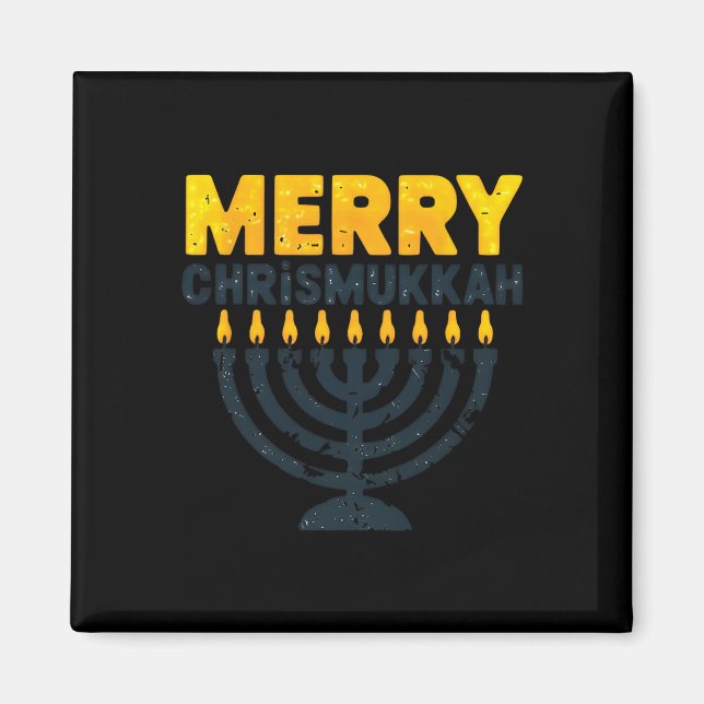 Íman Feliz Chrismukkah Natal Hanukkah Chanukiah Gif (Frente)
