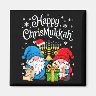 Íman Feliz Christmukkah Hanukkah Natal Gnome Natal