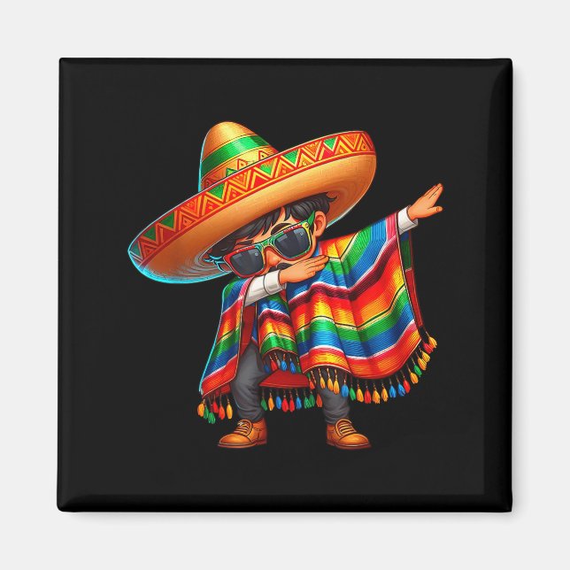 Íman Feliz cinco de maio rapaz fazendo dab mexicano (Frente)