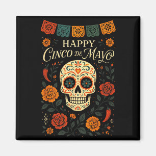 Íman Feliz Cinco De Mayo - Festa de Caveiras