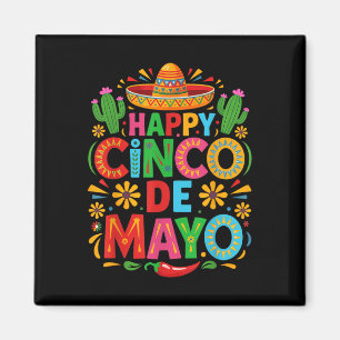 Íman Feliz Cinco De Mayo Fiesta Partido Mexicano Homens