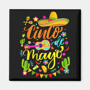 Íman Feliz cinco de mayo mexicano chapéu margarita