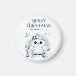 Íman Feliz Coruja de Natal