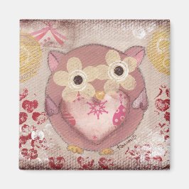 Íman Feliz Coruja Magnet