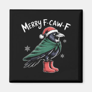 Íman Feliz Corvo de Natal, Pássaro Preto de Natal, Corv