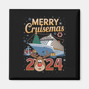 Íman Feliz Cruisemas 2024 Cruise Christmas Rudolph Xmas