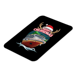 Íman Feliz Cruisemas Cruise Ship Family Christmas Funny