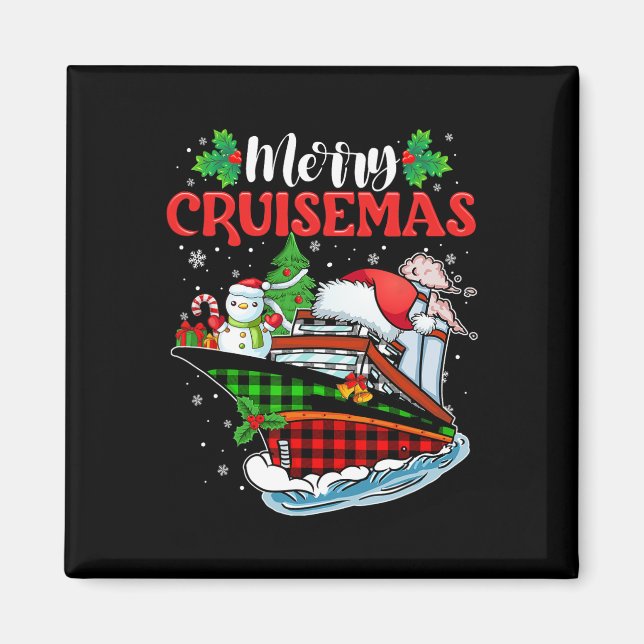 Íman Feliz Cruisemas Família Cruzar Natal Engraçado (Frente)