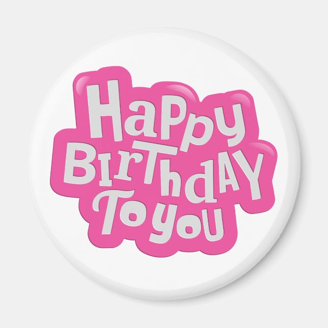 Íman Feliz cumpleaños a ti rosa (Frente)