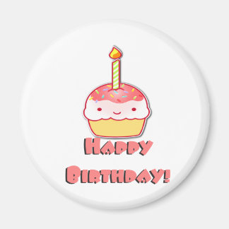 Íman Feliz Cupcake de aniversário
