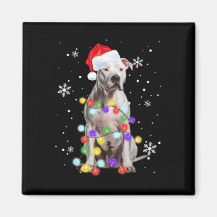 Íman Feliz de Cachorros Papais noeis Pitbull Natal T