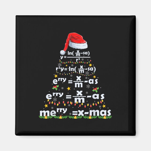 Íman Feliz de Equação de Matemática X-mas Engraçado Pro (Frente)