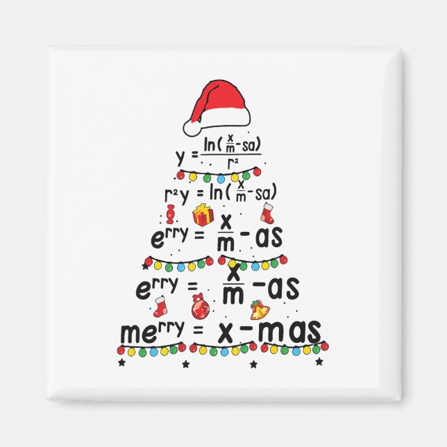 Íman Feliz de Equação de Matemática X-mas Engraçado Pro (Frente)
