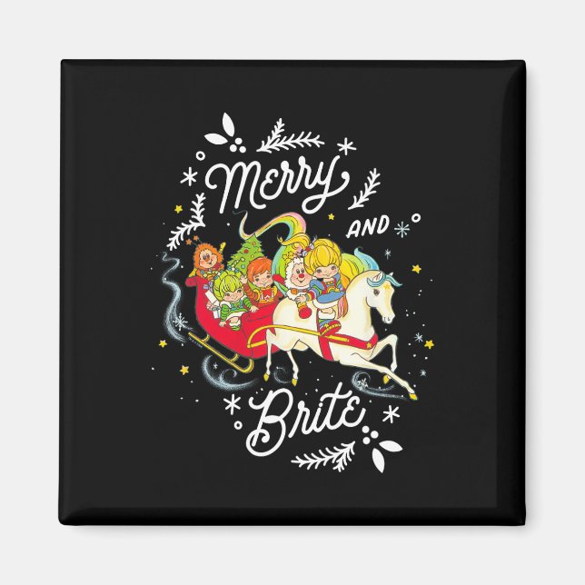Íman Feliz De Natal Rainbow Brite E Brite Sleigh Rid (Frente)