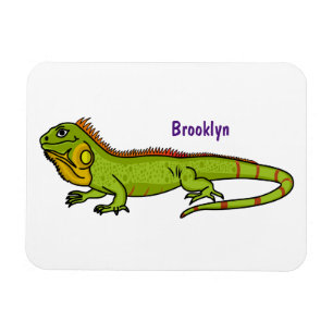 Íman Feliz desenho da iguana verde