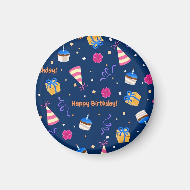 Íman Feliz design de comemoração de aniversário (Frente)