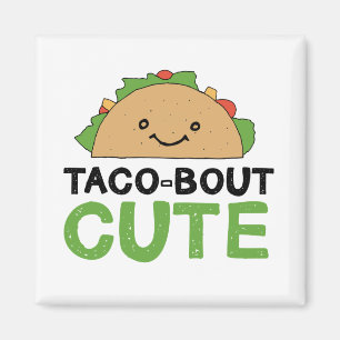 Íman Feliz Design de Mão Desenhada Taco-Bout