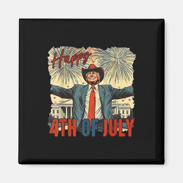 Íman Feliz Dia 4 De Julho Da Independência (Frente)