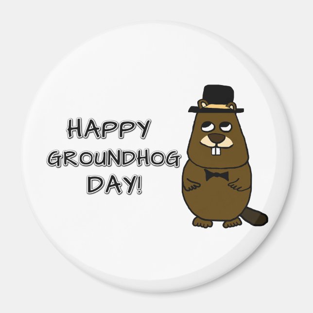 Íman Feliz Dia da Marmota! (Frente)