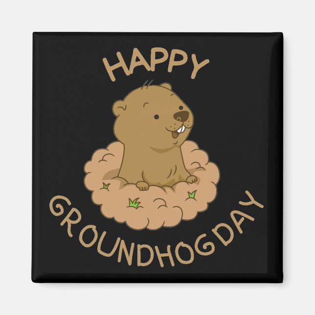 Íman Feliz Dia da Marmota (Frente)