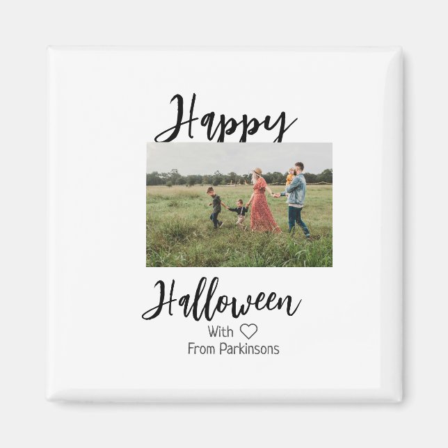 Íman Feliz Dia das Bruxas adiciona o nome da família a  (Frente)