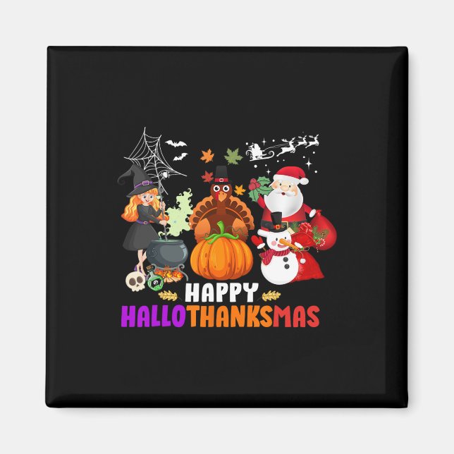 Íman Feliz Dia das Bruxas do Dia das Bruxas de Hallotha (Frente)