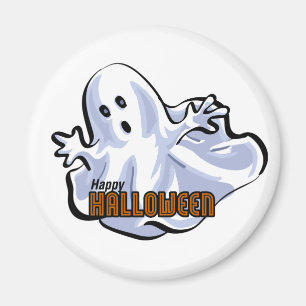 Íman Feliz Dia das Bruxas Fantasma Desenho Animado