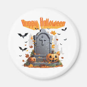 Íman Feliz Dia das Bruxas Pedra Túmulo e Morcegos Vampi