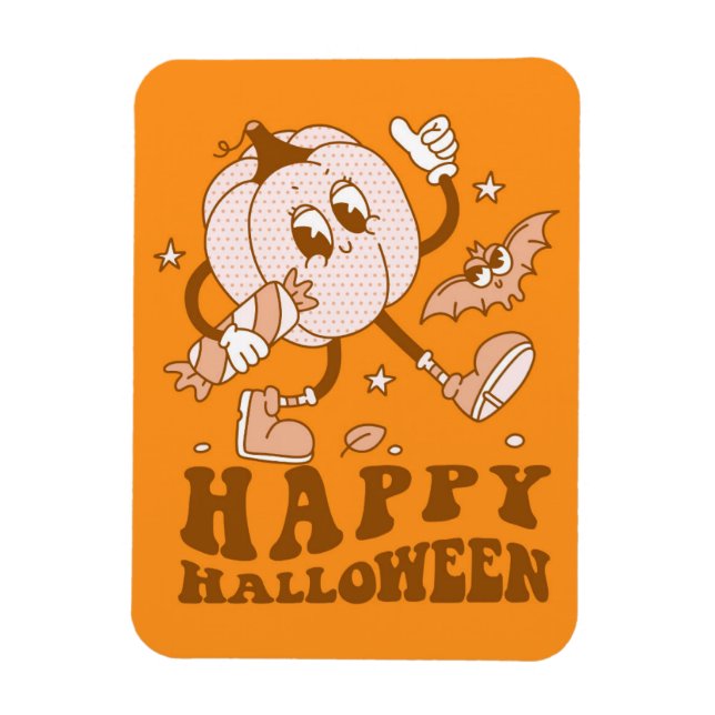Íman Feliz Dia das Bruxas| Pumpkin da Bolinhas (Vertical)
