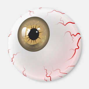 Íman Feliz Dia das Bruxas! Spooky Brown Eyeball