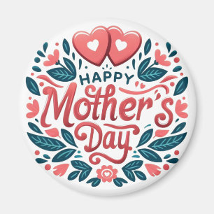 Íman Feliz Dia das Mães - Coração Botânico & Letra 