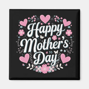 Íman Feliz Dia das Mães Floral Fofo Mamãe Vovó