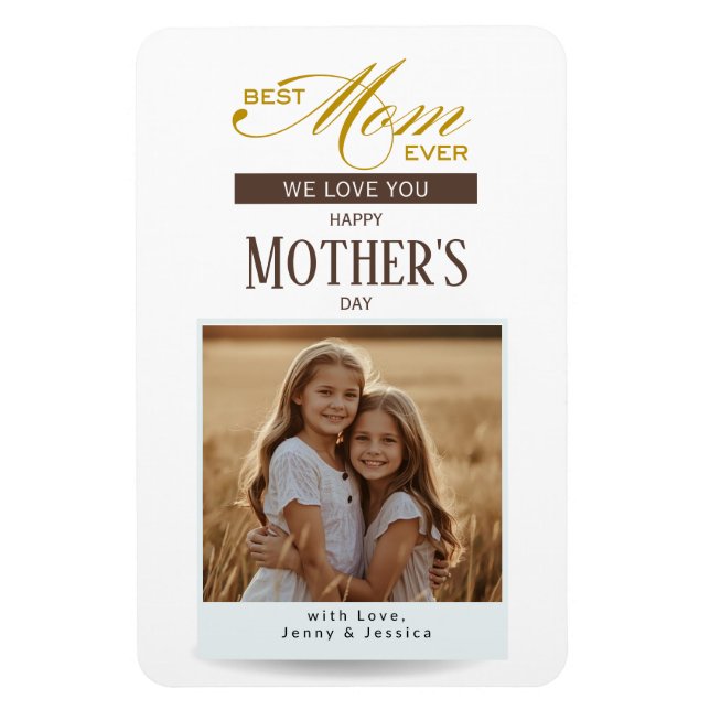 Íman Feliz Dia das Mães Melhor Mãe de Todos os Tempos F (Vertical)