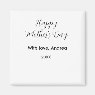 Íman Feliz dia das mães nome data ano com amor simples