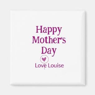 Íman Feliz dia das mães nome feminino mauve sinal amor