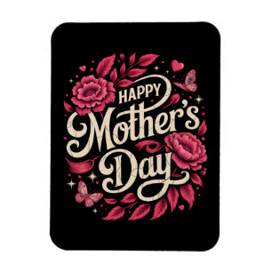 Íman Feliz Dia das Mães Querida Mãe Floral