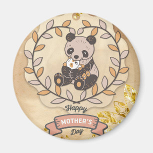 Íman Feliz Dia de as mães, Belo Urso de Panda